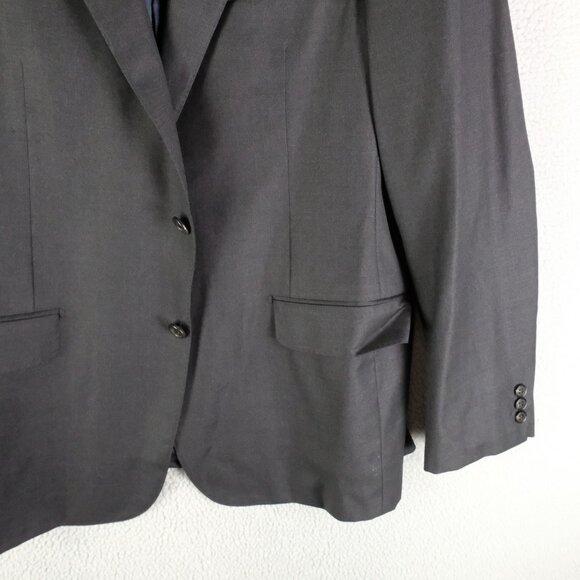 Hickey Freeman Blazer Mens 42 Regular Gray Traveler Wool Suit Jacket Made USA - Picture 3 of 15